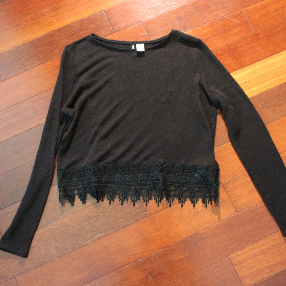 H&M Divided Thin Lace trim Sweater